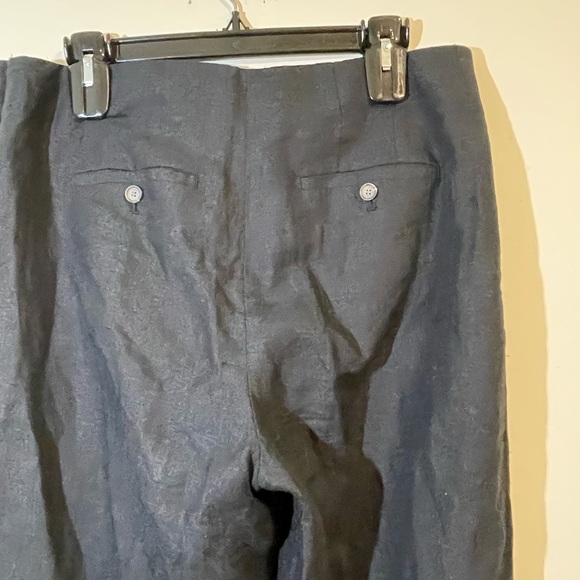 Talbots Black Linen women’s‎ size 6 pants trousers side button - Picture 11 of 12